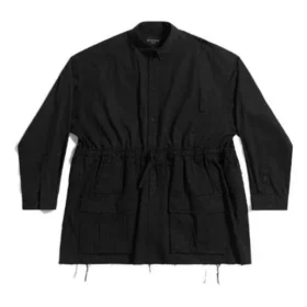 23SS Asymmetry Deconstructed Shirt ”Black” 720102TNP041000