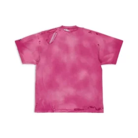 3B Sports Icon -korjattu ylikokoinen T-paita ”Dark Fucshia” 704056TMVA50556
