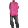3B Sports Icon -korjattu ylikokoinen T-paita ”Dark Fucshia” 704056TMVA50556
