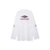 3B Sports Icon pitkähihainen T-paita, oversized-malli ”White Black Red” 720250TPVD79065