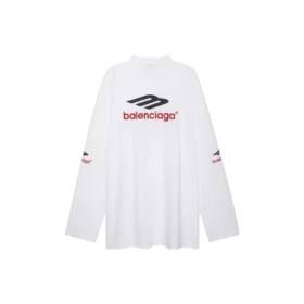 3B Sports Icon pitkähihainen T-paita, oversized-malli ”White Black Red” 720250TPVD79065
