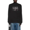 Aito Balenciaga-pyöreäkaulainen collegepaita ”Musta” 652981TIVA21000