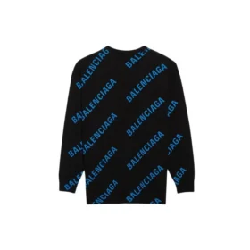 Allover Logo -pyöreäkaulainen neulepaita ”Black Blue” 625970T31781165 Allover Logo -pyöreäkaulainen neulepaita ”Black Blue” 625970T31781165
