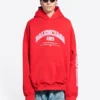 Balenciaga -huppari, leveä istuvuus, ”Red” 674986TLVJ26441