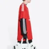 Balenciaga x adidas jalkapallo-T-paita, ylisuuri malli ”Red” 723663TNV136400
