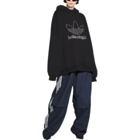 Balenciaga x adidas Logo Oversized Hupparit ”Black White” 712396TNVA91070 Balenciaga x adidas Logo Oversized Hupparit ”Black White” 712396TNVA91070