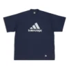 Balenciaga x adidas Oversized-T-paita ”Navy” 731769TNVA64356