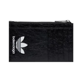 Balenciaga x adidas pitkä kolikko- ja korttikotelo ”Black” 721896210M61091