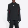 Balenciaga x adidas T-paidat, medium-mitoitus, ”Black Red” 712401TNVA61003