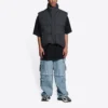 Balenciaga x Gucci The Hacker Project Hacker Cocoon Puffer Gilet -liivi ”Black” 681884TLO531269