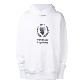 Balenciaga x Maailman elintarvikeohjelman hupparit ”White Black” 541870TCV343307 Balenciaga x Maailman elintarvikeohjelman hupparit ”White Black” 541870TCV343307