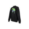Balenciaga x Marvel Hulk-kuvioinen, suorakaiteen muotoinen pyöreäkaulainen puuvillainen collegepaita ”Musta” 671125TLV581000