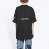 Balenciaga x NASA Crossover Space Retro -lyhythihainen T-paita ”Black” 651795TKVD71070