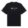 Balenciaga x PlayStation -yhteistyömalli: PS5-aakkosgeometrinen kuviopainatus, lyhythihainen unisex-paita, musta 651795TKVF31070