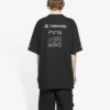 Balenciaga x PlayStation -yhteistyömalli: PS5-aakkosgeometrinen kuviopainatus, lyhythihainen unisex-paita, musta 651795TKVF31070