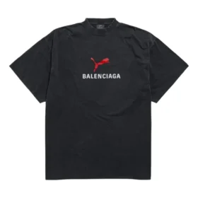 Balenciaga x Puma Oversized T-paidat ”Black Faded” 831305TTVA61041 Balenciaga x Puma Oversized T-paidat ”Black Faded” 831305TTVA61041