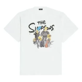Balenciaga x THE SIMPSONS Oversized-puuvillainen T-paita ”White” 676589TLVG70901 Balenciaga x THE SIMPSONS Oversized-puuvillainen T-paita ”White” 676589TLVG70901