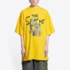 Balenciaga x THE SIMPSONS Oversized-puuvillainen T-paita ”Yellow” 676589TLVG77200