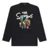 Balenciaga x THE SIMPSONS pitkähihainen T-paita, Large-malli ”Black” 681046TLVG70100