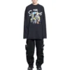 Balenciaga x THE SIMPSONS pitkähihainen T-paita, Large-malli ”Black” 681046TLVG70100