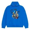 Balenciaga x THE SIMPSONS Puuvillainen huppari, leveä istuvuus ”Blue” 674986TLVG84210