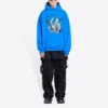 Balenciaga x THE SIMPSONS Puuvillainen huppari, leveä istuvuus ”Blue” 674986TLVG84210
