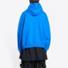 Balenciaga x THE SIMPSONS Puuvillainen huppari, leveä istuvuus ”Blue” 674986TLVG84210