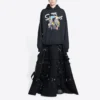 Balenciaga x THE SIMPSONS Puuvillainen huppari, leveä istuvuus ”Musta” 675003TLVG81000