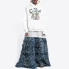 Balenciaga x THE SIMPSONS puuvillainen huppari, leveä istuvuus ”White” 675003TLVG89016