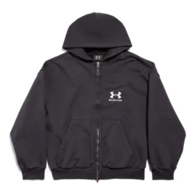 Balenciaga x Under Armour vetoketjullinen huppari ”Black White” 803264TRVB89034 Balenciaga x Under Armour vetoketjullinen huppari ”Black White” 803264TRVB89034