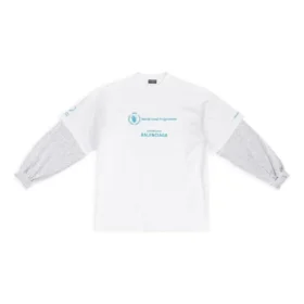 Balenciaga x WFP Double Sleeves T-paidat ”White” 698089TMVL29086 Balenciaga x WFP Double Sleeves T-paidat ”White” 698089TMVL29086