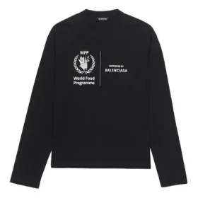 Balenciaga x WFP pitkähihainen T-paita, medium-mitoitus ”Black” 612967THV841000