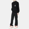 Barcode-pyöreäkaulainen villapaita ”Black” 652981TKVE61070