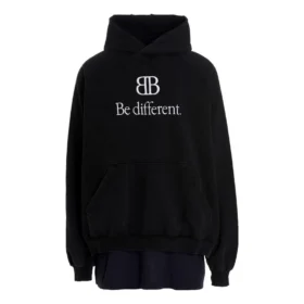BB Be Different -paikattu T-paidan huppari ”Black” 720406TNVV11070 BB Be Different -paikattu T-paidan huppari ”Black” 720406TNVV11070
