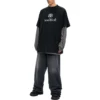 BB Be Different -paikkat-T-paita, pitkähihainen T-paita ”Black Grey” 720407TNVV31070