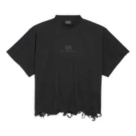 BB Classic Balenciaga lyhyt T-paita, oversized ”Musta” 783399TQVS81083 BB Classic Balenciaga lyhyt T-paita, oversized ”Musta” 783399TQVS81083