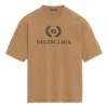 BB-kuvioinen lyhythihainen unisex-paita, khaki 578139TEV529610