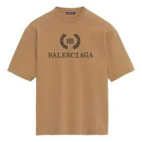 BB-kuvioinen lyhythihainen unisex-paita, khaki 578139TEV529610