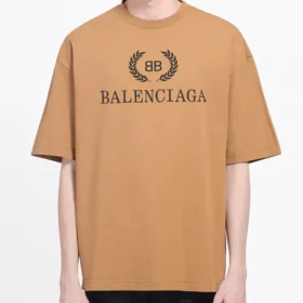 BB-kuvioinen lyhythihainen unisex-paita, khaki 578139TEV529610
