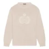 BB Laurel Crown -logolla varustettu pyöreäkaulainen neulepusero ”Beige” 664369T32119028