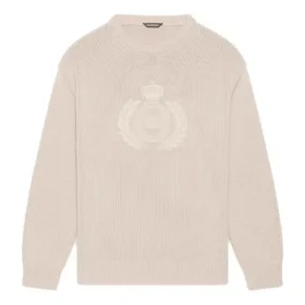 BB Laurel Crown -logolla varustettu pyöreäkaulainen neulepusero ”Beige” 664369T32119028 BB Laurel Crown -logolla varustettu pyöreäkaulainen neulepusero ”Beige” 664369T32119028