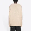 BB Laurel Crown -logolla varustettu pyöreäkaulainen neulepusero ”Beige” 664369T32119028