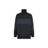 BB-patchwork-nyloninen tuulitakki, täysvetoketju, ”Navy Black” 623019TIO544100
