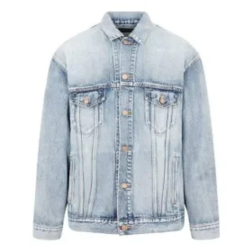 BB-spraymaalattu denimtakki, Large-malli ”Vaaleansininen-keltainen” 678354TDW143341 BB-spraymaalattu denimtakki, Large-malli ”Vaaleansininen-keltainen” 678354TDW143341