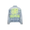 BB-spraymaalattu denimtakki, Large-malli ”Vaaleansininen-keltainen” 678354TDW143341