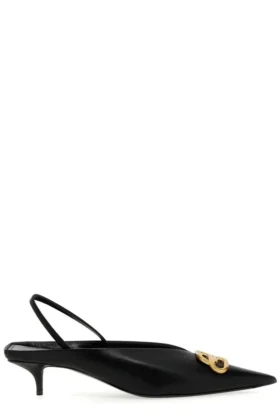 BB Square Knife Slingback -korkokengät ”Black” 691740WAWNC1088