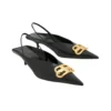 BB Square Knife Slingback -korkokengät ”Black” 691740WAWNC1088