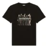 Bändikuvapainatus, logo, retro, väljä, lyhythihainen, unisex, musta 612966TIVA11000