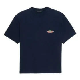Bonjour Balenciaga -puuvillainen pyöreäkaulainen T-paita ”Navy” 594579THV608065 Bonjour Balenciaga -puuvillainen pyöreäkaulainen T-paita ”Navy” 594579THV608065