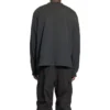 Brodeerattu BB-hihainen pyöreäkaulainen villapaita ”Washed Black White” 699191TMVG79034